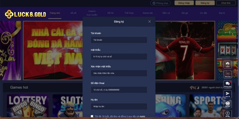 Quy trình điền thông tin đăng ký Luck8 cần đảm bảo độ chính xác tuyệt đối