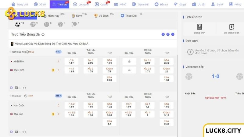 Cá cược thể thao online Luck8 là thể loại được đông đảo thành viên yêu thích